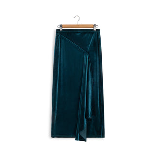 OFD straight skirt with cascade front