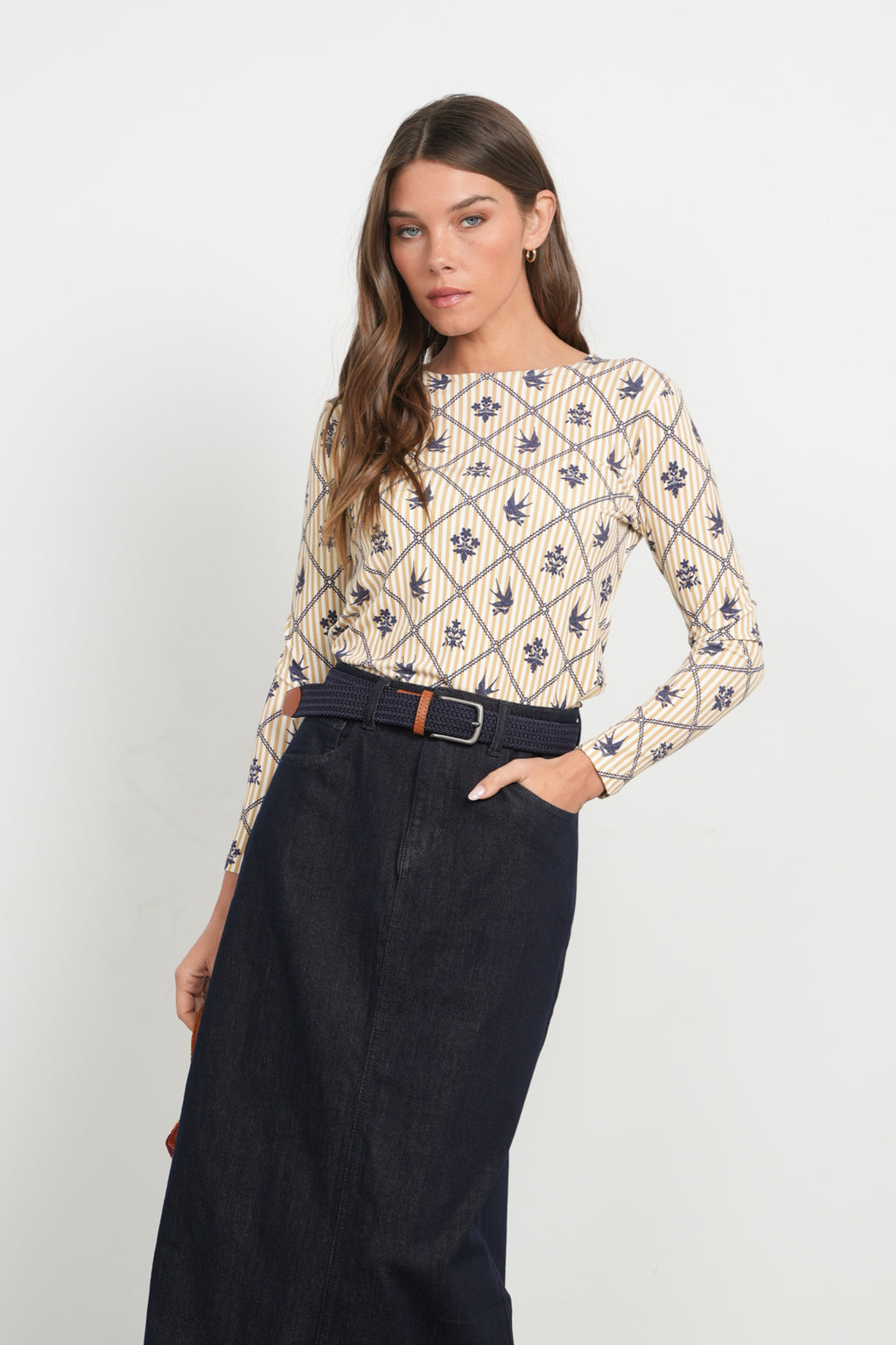 POINT PRINTED JERSEY CREW – The Gallery Collection