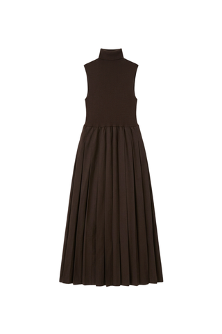 point sleeveless twofer dress