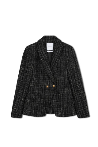 ceremony tweed double breasted blazer