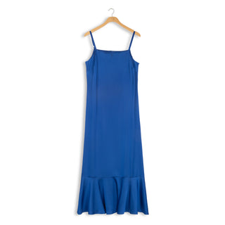 ofd slip dress with flounce