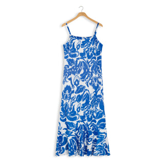 ofd slip dress with flounce