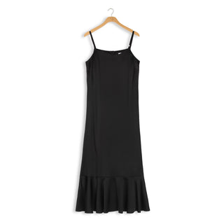 ofd slip dress with flounce