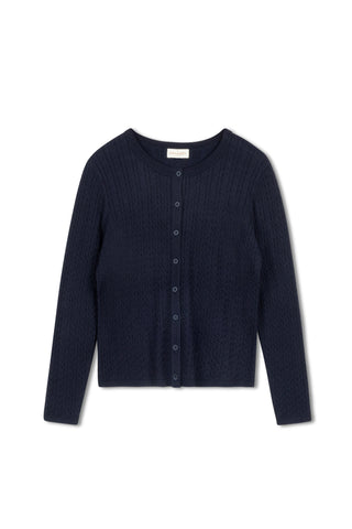 Cinnamon Long Cable Cardi