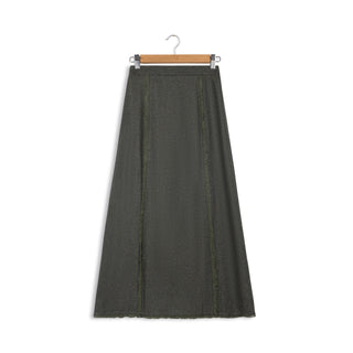 element slight trumpet skirt w/ self fringe