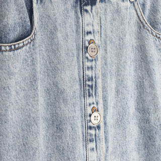 hd tiered denim maxi skirt