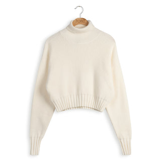 point crop turtleneck pullover