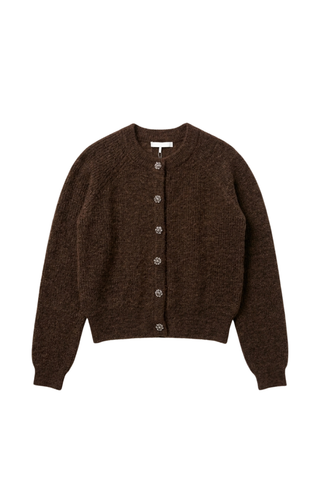 ceremony rhinestone placket cardi