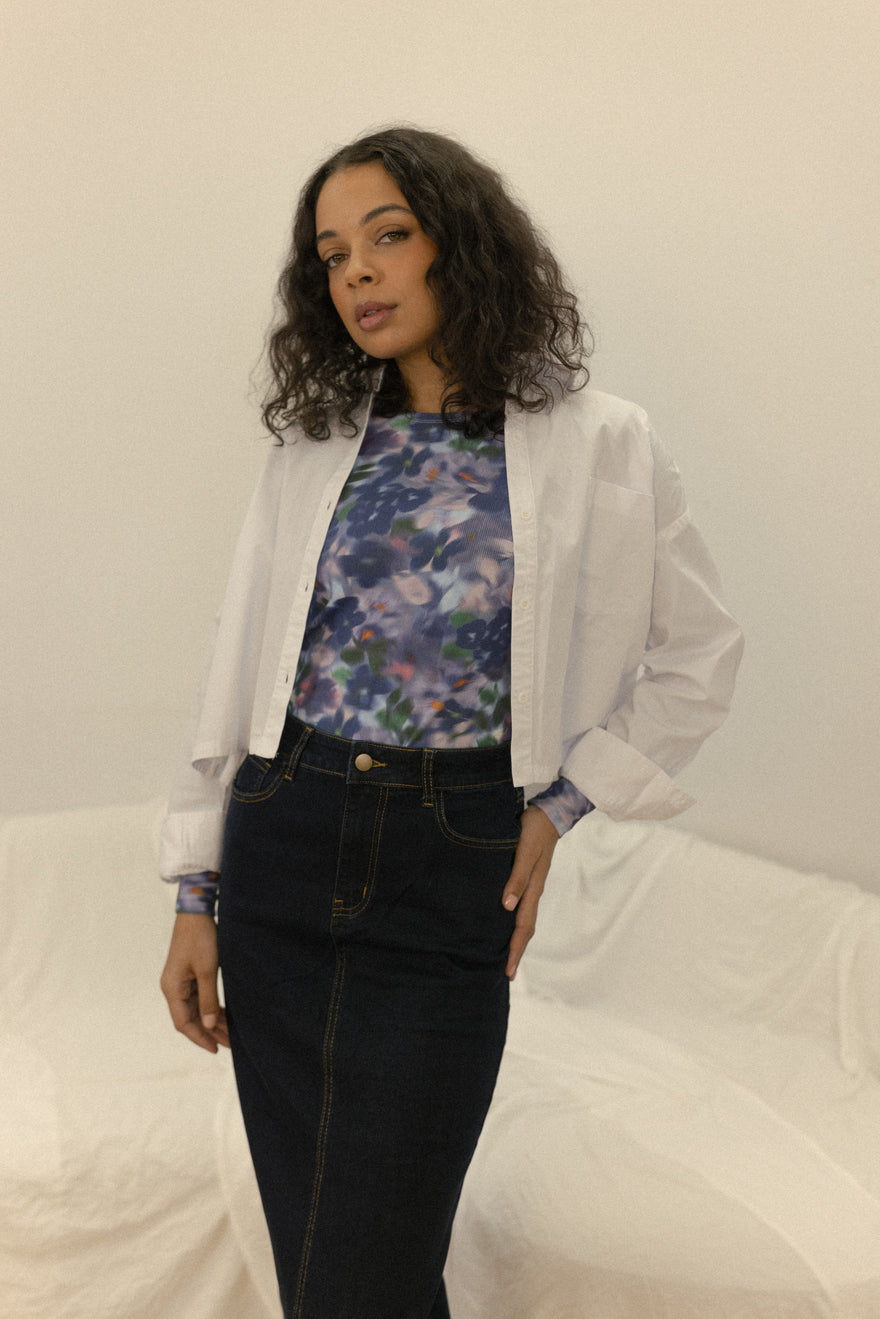 element tied front crop blouse