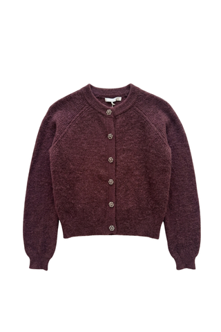 ceremony rhinestone placket cardi