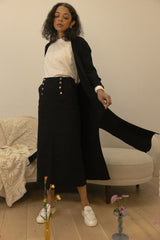 HD button up sailor maxi skirt