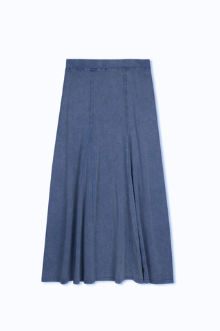 Hd Washed Rib Maxi Skirt