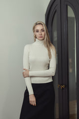 Cinnamon Ribbed Turtleneck