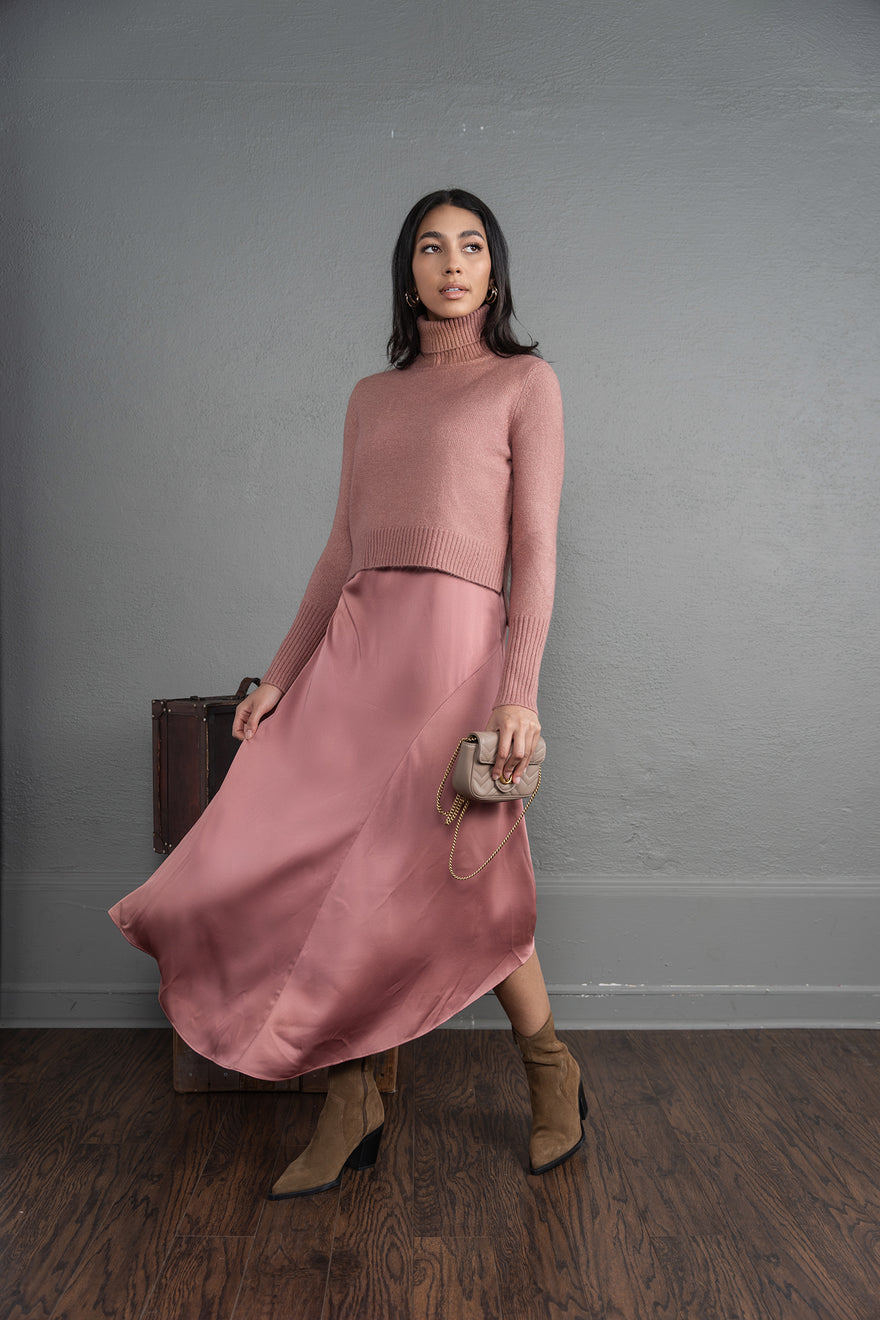 element v-neck asymmetric slip dress