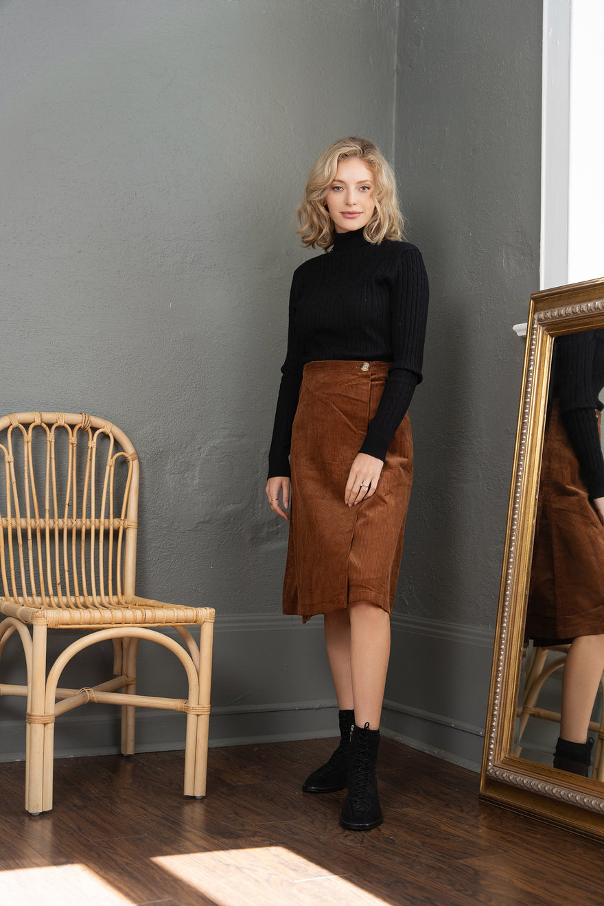 OFD aline corduroy skirt