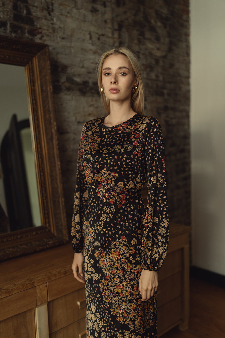 OFD maxi biastrumpet dress