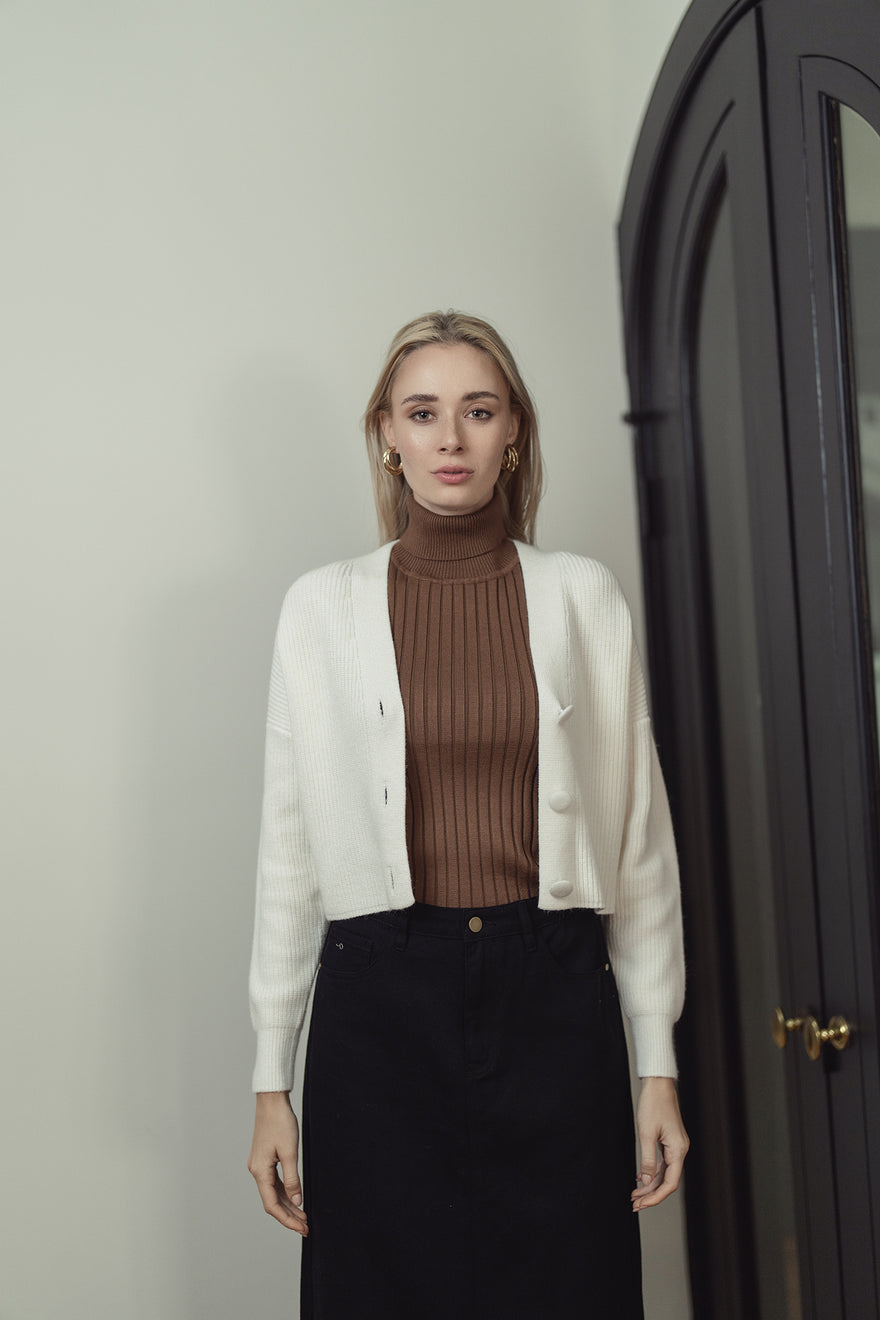 KM cropped cardigan