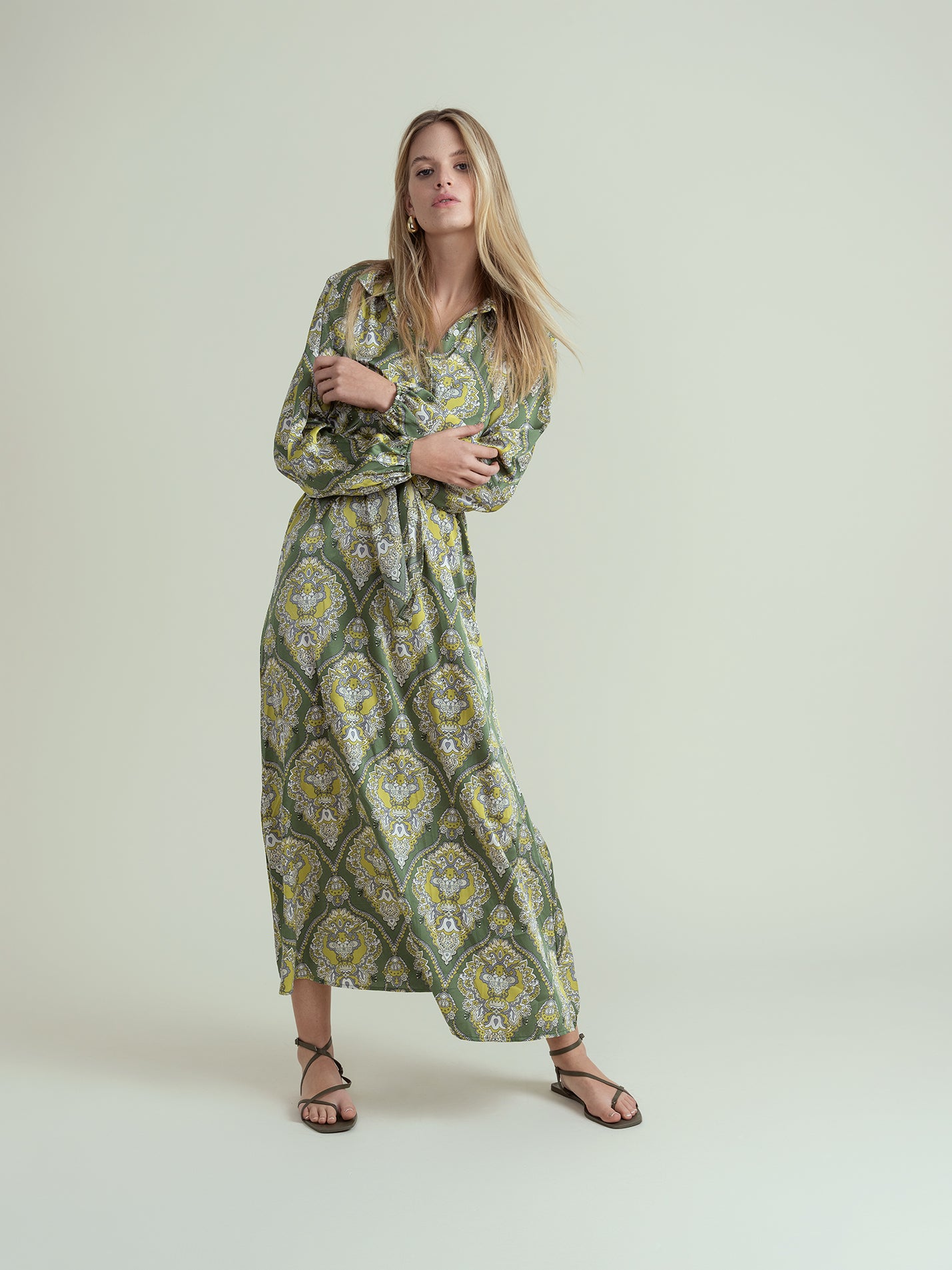 element maxi dress Element Halterneck Maxi Dress Matcha XL