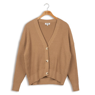 Point cable cardigan