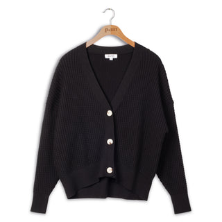 Point cable cardigan