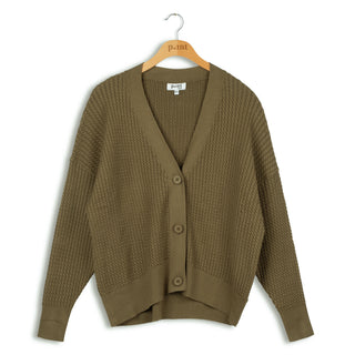 Point cable cardigan
