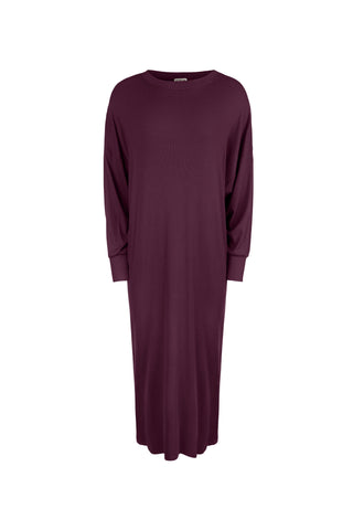 point ribbed dolman dress