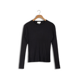 Cinnamon ribbed crew
