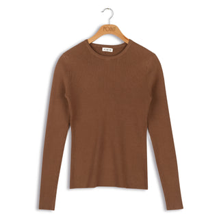 point rib knit crew