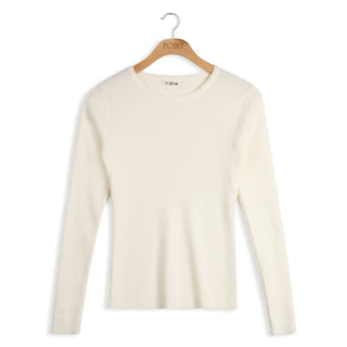 point rib knit crew