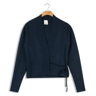 Point side tie cardi