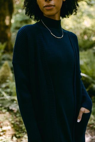 point a-line mock neck maxi