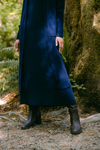 point a-line mock neck maxi