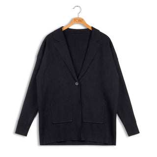 point knit blazer