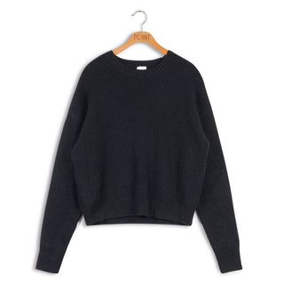 Point chunky crew sweater