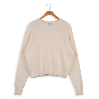 Point chunky crew sweater