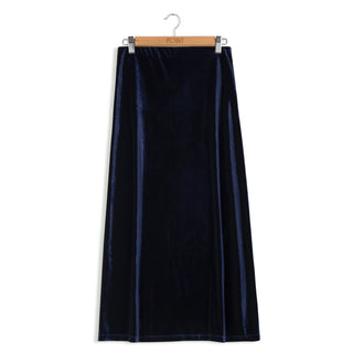 point velvet maxi skirt