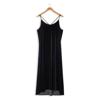 Point hi low slip dress