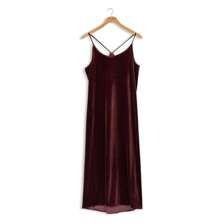 Point hi low slip dress