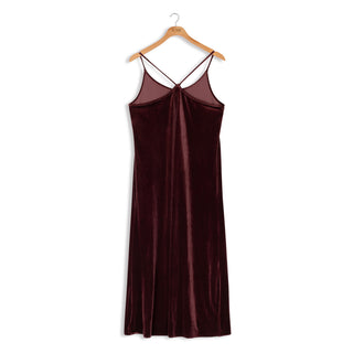 Point hi low slip dress