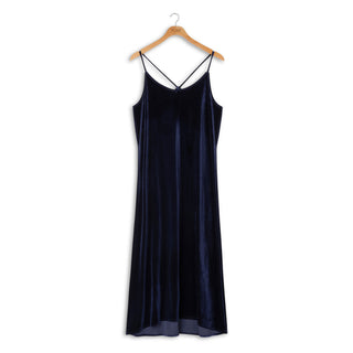 Point hi low slip dress