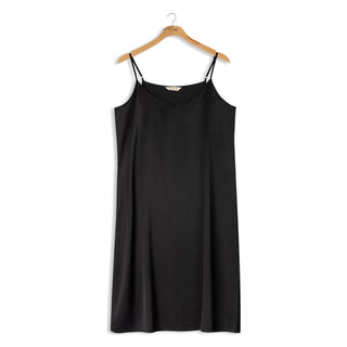 point v-neck slip dress