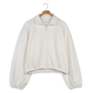 Point zip up crop jacket