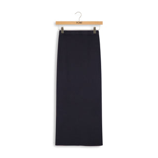 point straight rib skirt