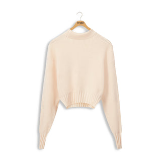 point crop turtleneck pullover