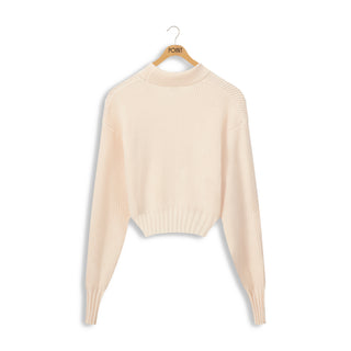 point crop turtleneck pullover