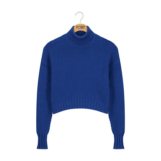 point crop turtleneck pullover