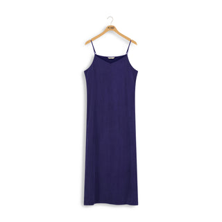 point suede aline slip dress