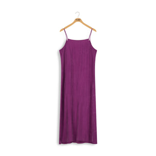 point suede aline slip dress