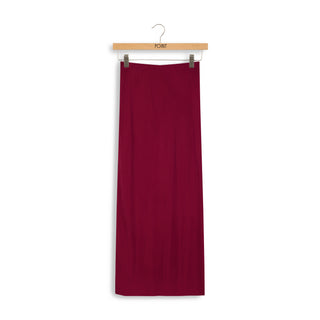 point suede straight skirt