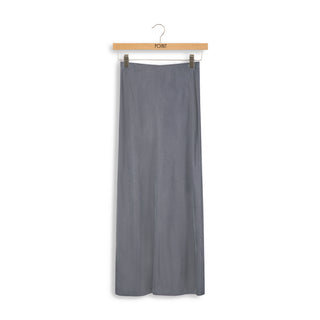 point suede straight skirt